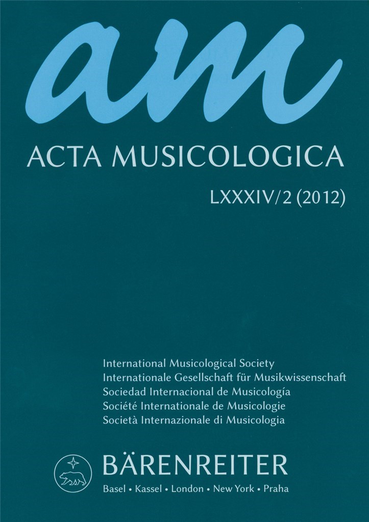 Acta Musicologica, Heft 2/2012